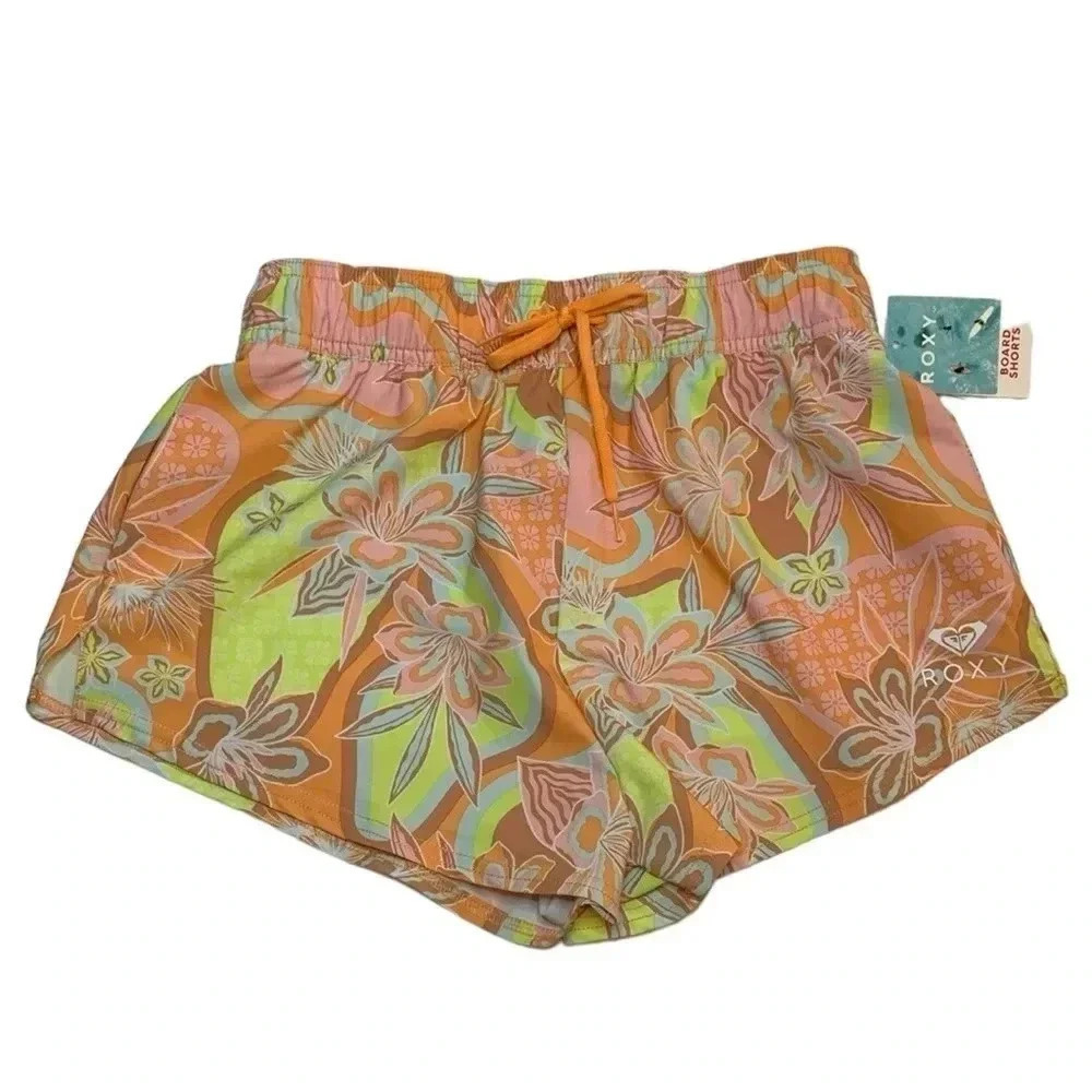 Roxy Board Swim Shorts Tropical Floral Sz S NWT